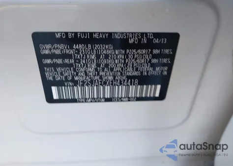 2014 Subaru Forester 2.5I Premium из США, поврежденный, VIN JF2SJAECXEH434418